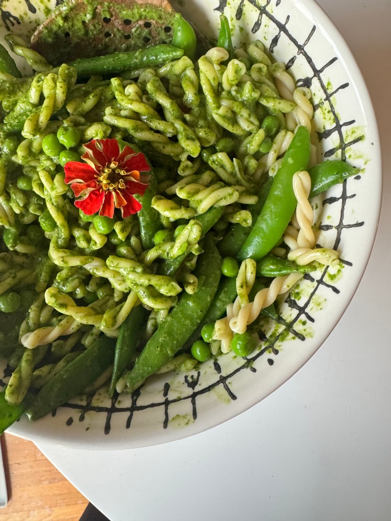 green pasta salad
