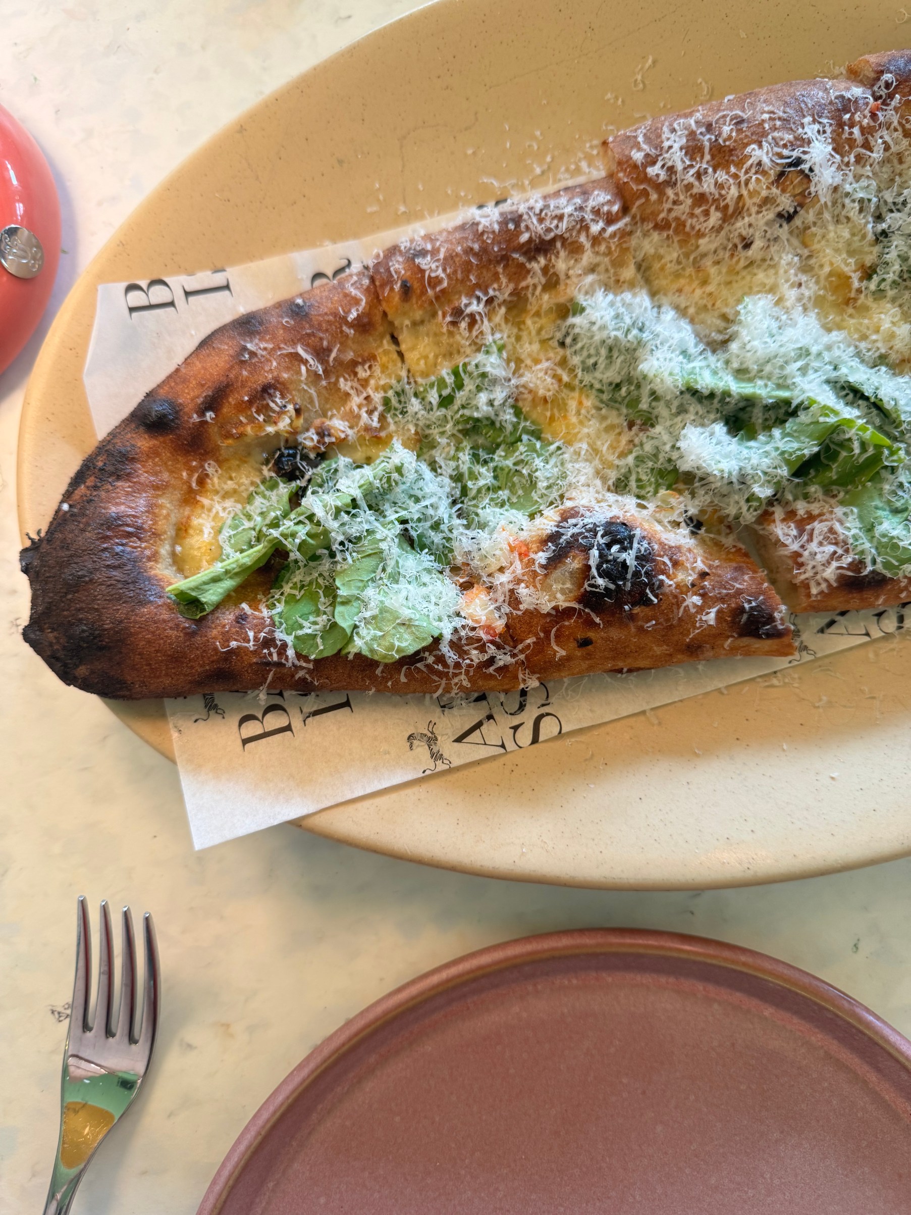 white pizza at bar issi palm springs